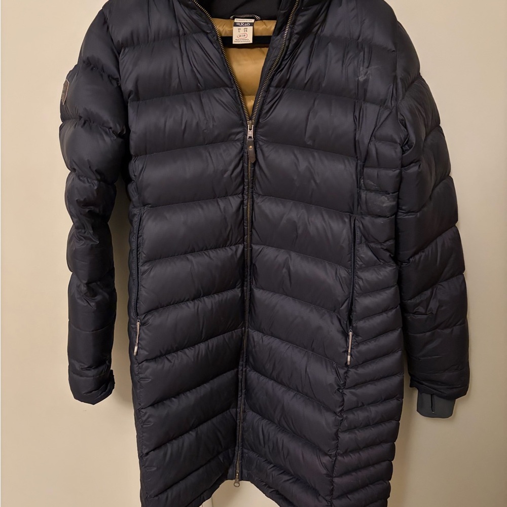 Rab Long Navy Puffer Coat - Picture 6 of 12